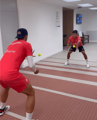 Chingotto Galan calentamiento